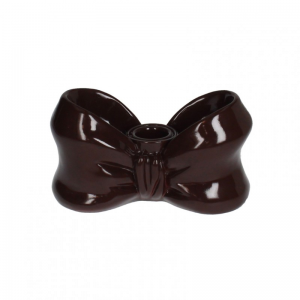 CANDELABRO FIOCCO RES. 7X14 H7cm-marrone