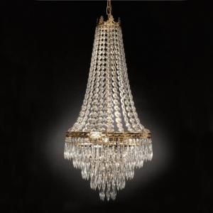 LAMPADARIO 6LUCI D50 H84-antique brass