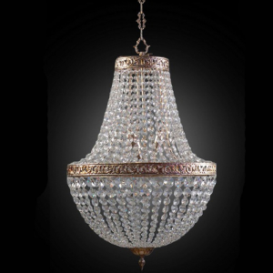 LAMPADARIO 12L-kg12 D75 H90-antique bras
