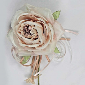ROSA ORGANZA E RASO D10 cm