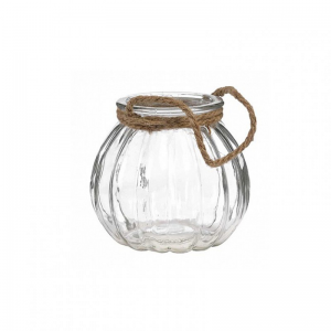 PORTACANDELA VETRO ZUCCA D15 H14 cm