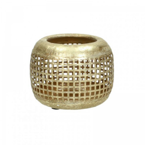 PORTACANDELA MET.ORO 9,5X9,5X7,5CM