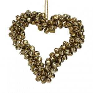 CUORE C/BUBBOLI MET. DA APP 9cm - gold