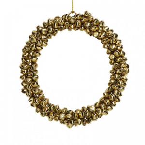 CERCHIO C/BUBBOLI MET. DA APP 12cm -gold