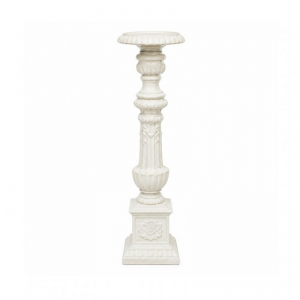 CANDELABRO GHISA H70 base17x17cm -bianco