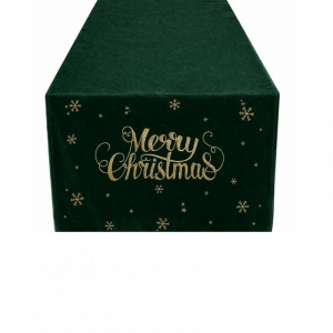 RUNNER MERRY XMAS 150X40 VELLUTO - verde