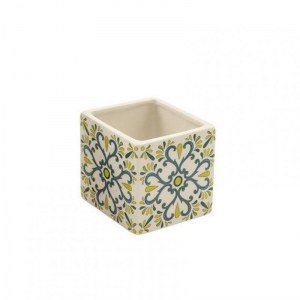 CUBO MAIOLICA 10X10X10 cm - celeste