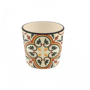VASO MAIOLICA D14,5 H12,5 cm - arancio