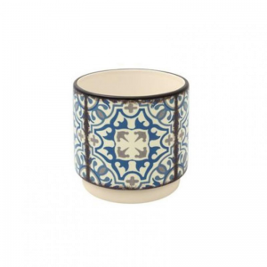 VASO MAIOLICA D9 H9 cm - blu