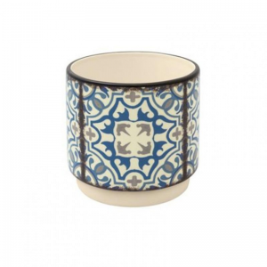 VASO MAIOLICA D11,5 H11,5 cm - blu