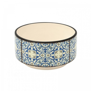 CIOTOLA MAIOLICA D23 H14,5 cm - blu