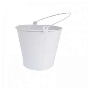 SECCHIELLO LATTA D12 H10-bianco