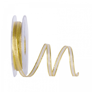 N/VELO RASO BORDI 6MM 25MT - gold