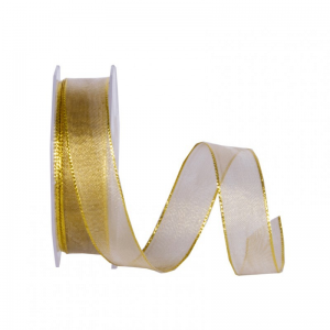 N/VELO RASO BORDI 25MM 25MT - gold