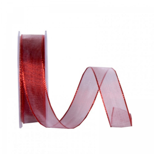 N/VELO RASO BORDI 25MM 25MT -rosso