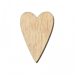 CUORE IN LEGNO pz36 23MM -naturale