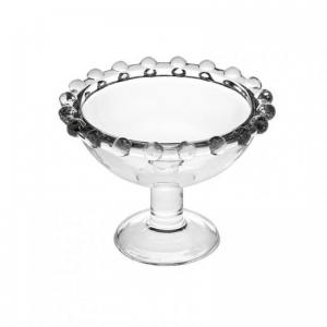 COPPETTA VETRO BORDO MARBLE D8 H6,8 cm