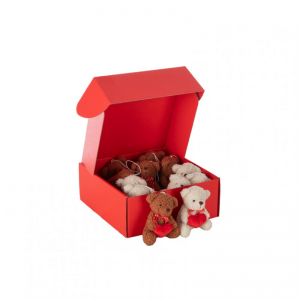 ORSO SEDUTO C/CUORE H11cm 2 col. ass.