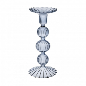 CANDELABRO VETRO D9 H22cm - blu avion