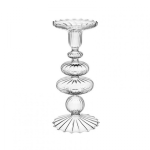 CANDELABRO VETRO D9 H22cm