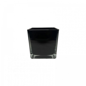 CUBO VETRO 12X12CM BASIC - nero