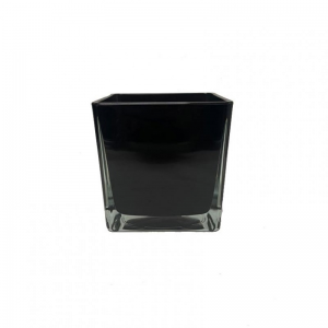CUBO VETRO 14X14CM BASIC - nero