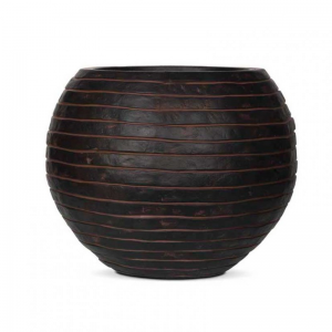 VASO ROW cemento D38 H33cm - brown