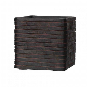 VASO ROW cemento 31X31X31cm - brown