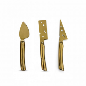 POSATE S/3PZ acciaio formaggio -oro