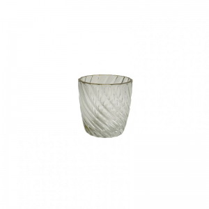 PORTACANDELA ONDA D7,3 H7,3cm-bordo oro