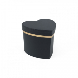 SCATOLA CUORE CARTONE 9X8,5XH8cm-nero