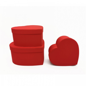 SCATOLE cuore raso S/3 - rosso