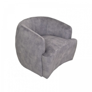 POLTRONA GIREVOLE VELLUTO 80x77x71- grey