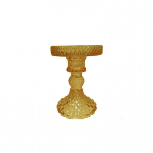 CANDELABRO VETRO D8,8 H11,8 - ambra