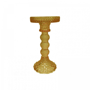 CANDELABRO VETRO D8,8 H16,7 - ambra