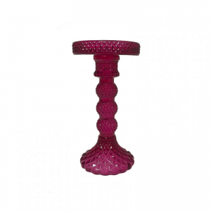 CANDELABRO VETRO D8,8 H16,7 - fucsia