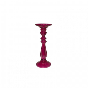 CANDELABRO VETRO D10 H25 - fucsia