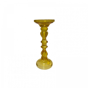 CANDELABRO VETRO D10 H28,5 - ambra