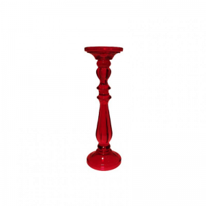 CANDELABRO VETRO D10 H28,5 - rosso