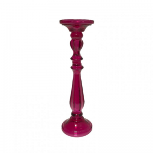 CANDELABRO VETRO D10 H34 - fucsia