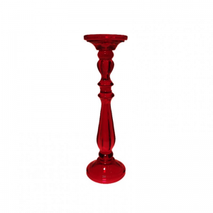 CANDELABRO VETRO D10 H34 - rosso