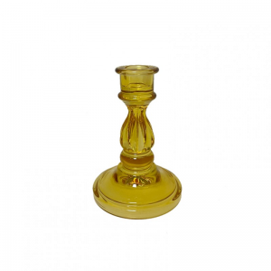 CANDELABRO VETRO D10 H14 - ambra