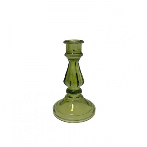 CANDELABRO VETRO D10 H14 - verde