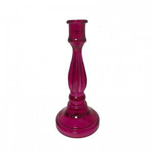 CANDELABRO VETRO D10 H23 - fucsia