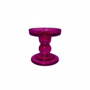 CANDELABRO VETRO D8,4 H8,5 - fucsia