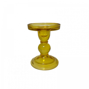 CANDELABRO VETRO D8,5 H10,8 - ambra