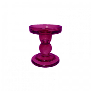CANDELABRO VETRO D8,5 H10,8 - fucsia