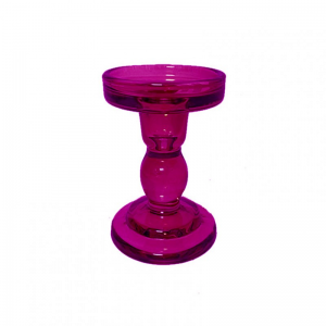 CANDELABRO VETRO D8,5 H13,2 - fucsia