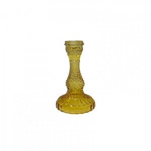 CANDELABRO VETRO D6,5 H10,5 - ambra