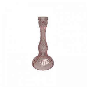 CANDELABRO VETRO D10 H20,8 - rosa